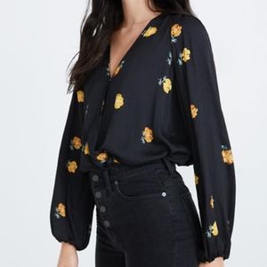 Madewell NWT Floating Florets Bubble Sleeve Wrap